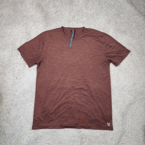 Vuori Zephyr Tee Shirt Mens Size Medium M V191 Brick Red Brown Huckberry REI USA - Picture 2 of 8
